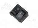 Rocker switch snap-in on/off double SPST black